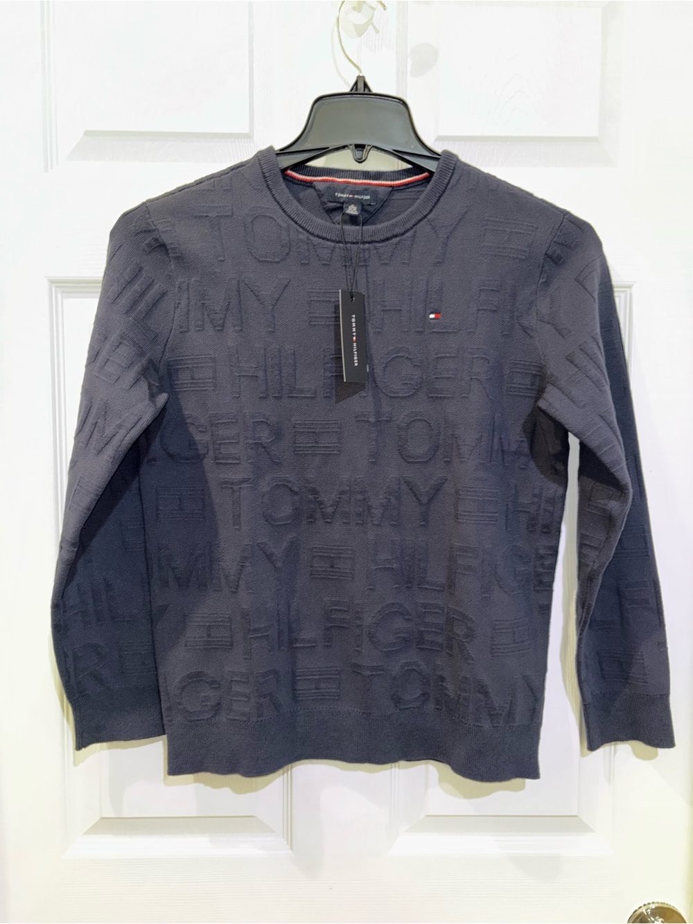 Tommy Hilfiger navy crew neck sweater Big Boys SZ XL​
